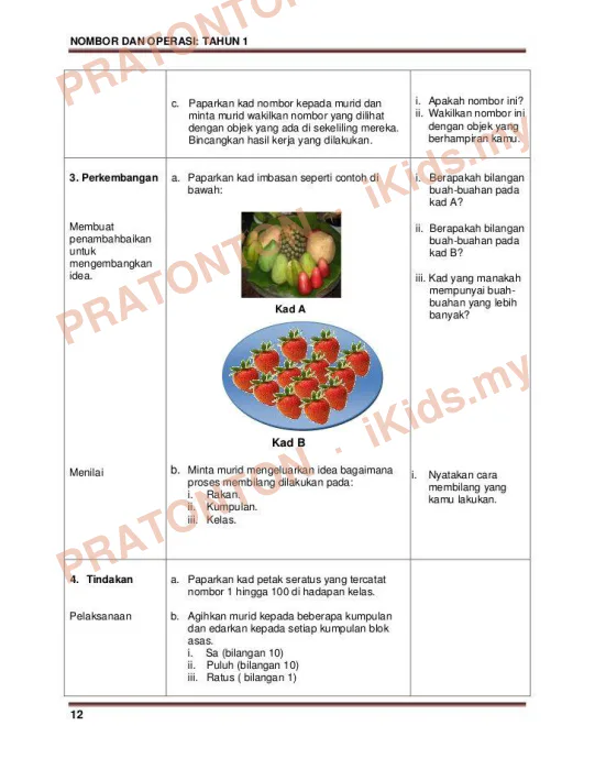 Pratonton muka 1 lembaran Latihan Matematik Tahun 1 — Matematik Tahun 1