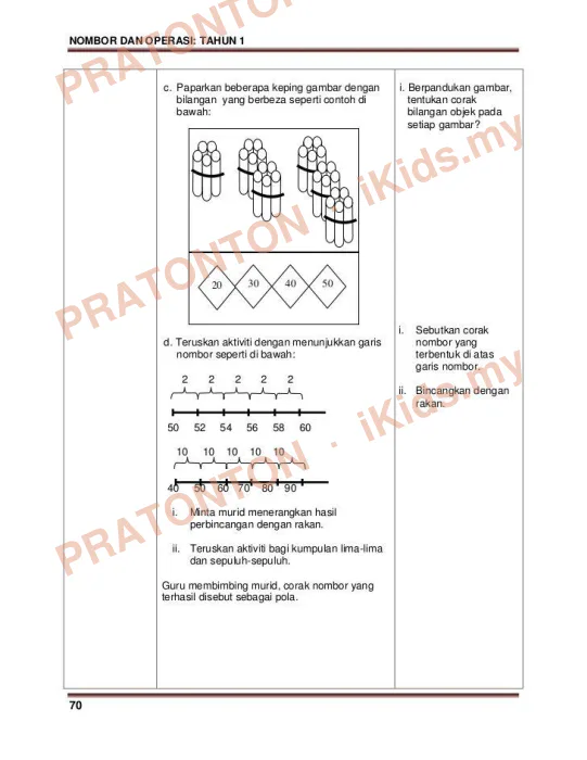Pratonton muka 1 lembaran Latihan Matematik Tahun 1 — Matematik Tahun 1