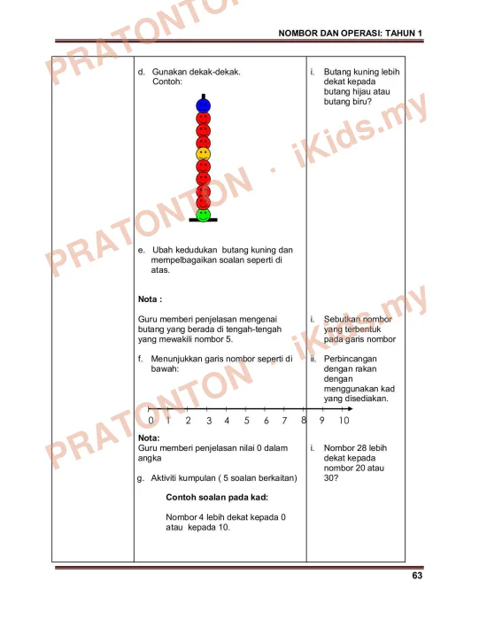 Pratonton muka 1 lembaran Latihan Matematik Tahun 1 — Matematik Tahun 1