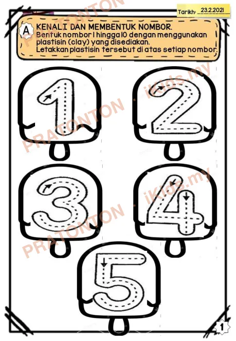 Pratonton muka 1 lembaran Latihan Matematik Tahun 1 — Matematik Tahun 1