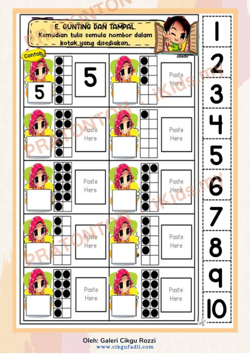 Pratonton muka 1 lembaran Latihan Matematik Tahun 1 — Matematik Tahun 1
