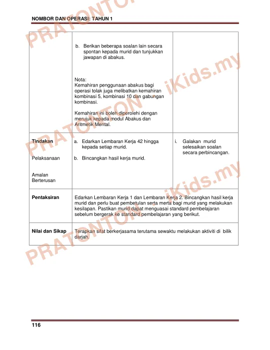Pratonton muka 124 lembaran Latihan Matematik Tahun 1 — Matematik Tahun 1