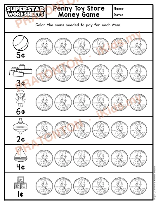 Pratonton muka 1 lembaran Latihan Matematik Tahun 1 — Matematik Tahun 1