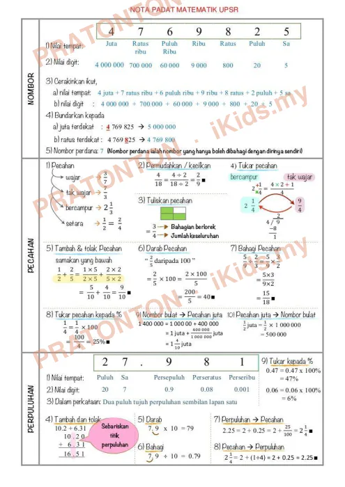 Pratonton muka 1 lembaran Latihan Matematik Tahun 1 — Matematik Tahun 1