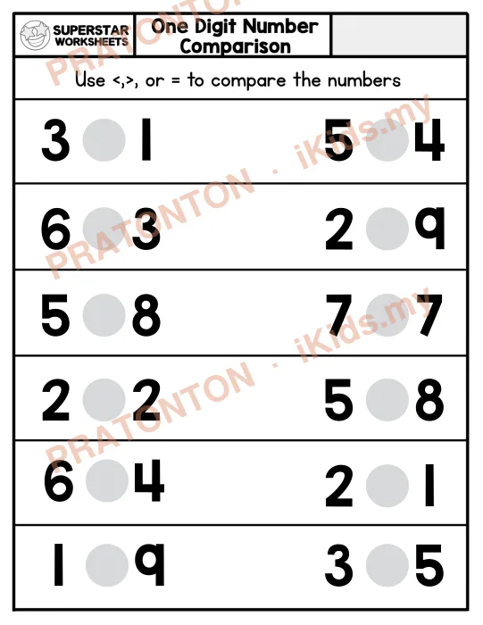 Pratonton muka 1 lembaran Latihan Matematik Tahun 1 — Matematik Tahun 1