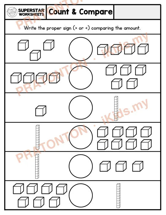 Pratonton muka 1 lembaran Latihan Matematik Tahun 1 — Matematik Tahun 1