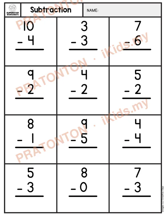 Pratonton muka 1 lembaran Latihan Matematik Tahun 1 — Matematik Tahun 1