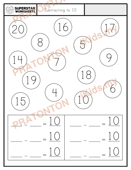 Pratonton muka 1 lembaran Latihan Matematik Tahun 1 — Matematik Tahun 1