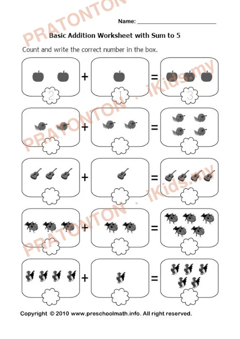 Pratonton muka 1 lembaran Latihan Matematik Tahun 1 — Matematik Tahun 1