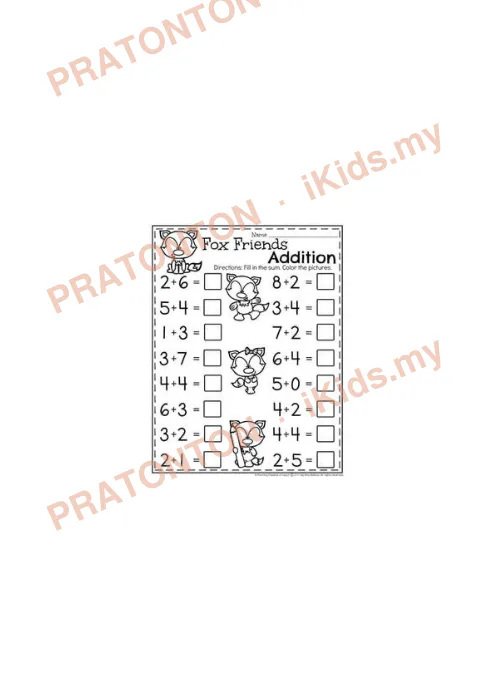 Pratonton muka 2 lembaran Latihan Matematik Tahun 1 — Matematik Tahun 1