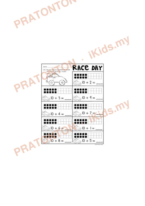 Pratonton muka 2 lembaran Latihan Matematik Tahun 1 — Matematik Tahun 1