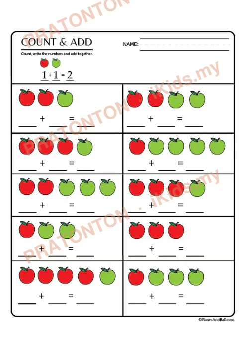 Pratonton muka 1 lembaran Latihan Matematik Tahun 1 — Matematik Tahun 1