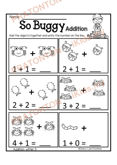 Pratonton muka 3 lembaran Latihan Matematik Tahun 1 — Matematik Tahun 1