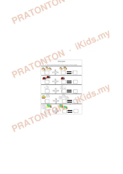 Pratonton muka 3 lembaran Latihan Matematik Tahun 1 — Matematik Tahun 1