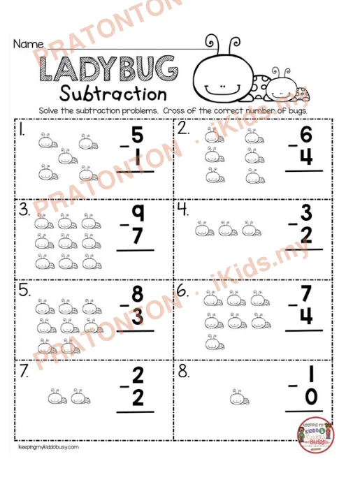 Pratonton muka 2 lembaran Latihan Matematik Tahun 1 — Matematik Tahun 1