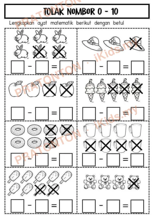 Pratonton muka 1 lembaran Latihan Matematik Tahun 1 — Matematik Tahun 1