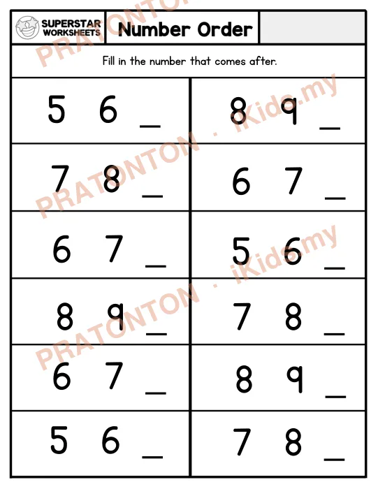 Pratonton muka 1 lembaran Latihan Matematik Tahun 1 — Matematik Tahun 1