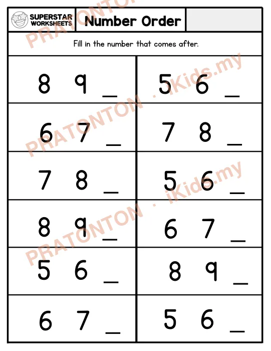 Pratonton muka 1 lembaran Latihan Matematik Tahun 1 — Matematik Tahun 1