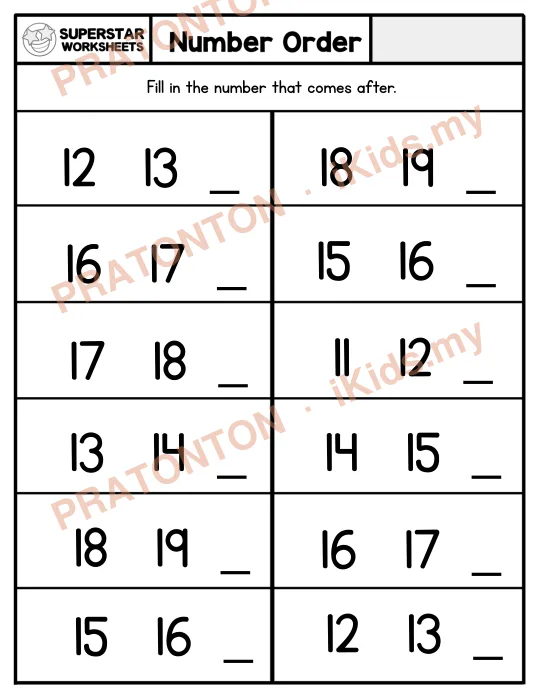 Pratonton muka 1 lembaran Latihan Matematik Tahun 1 — Matematik Tahun 1