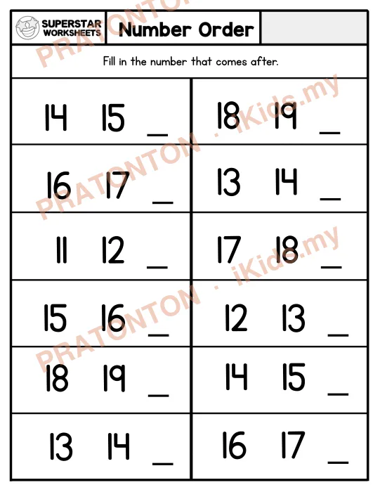 Pratonton muka 1 lembaran Latihan Matematik Tahun 1 — Matematik Tahun 1