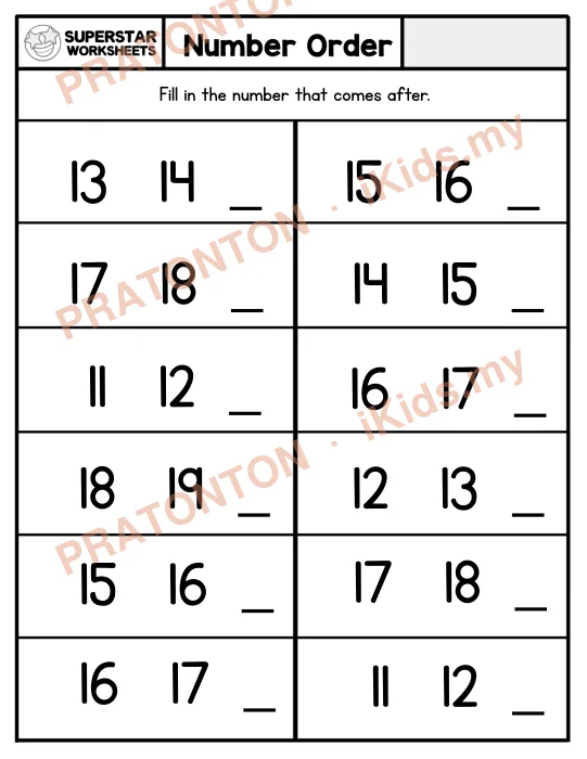 Pratonton muka 1 lembaran Latihan Matematik Tahun 1 — Matematik Tahun 1