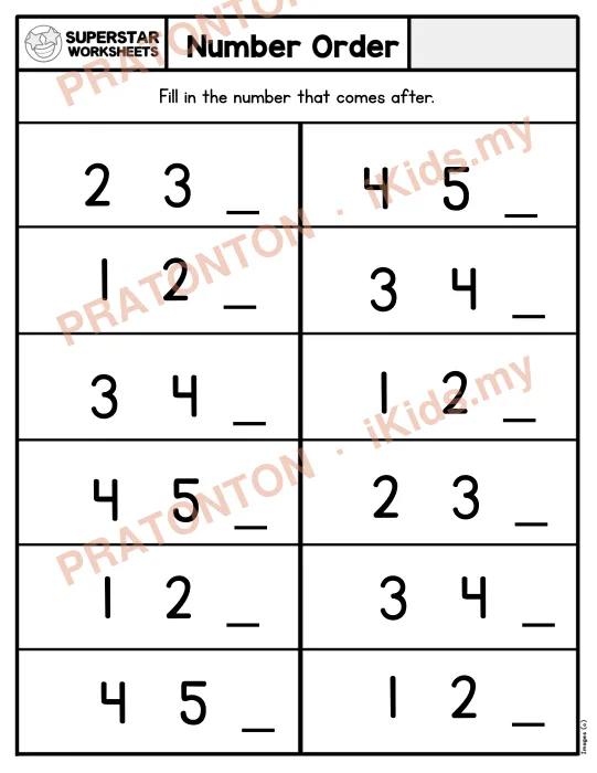 Pratonton muka 1 lembaran Latihan Matematik Tahun 1 — Matematik Tahun 1