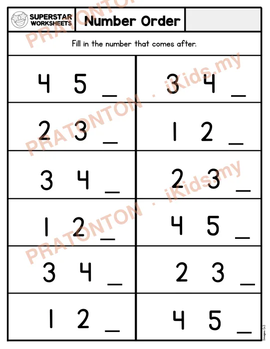 Pratonton muka 1 lembaran Latihan Matematik Tahun 1 — Matematik Tahun 1