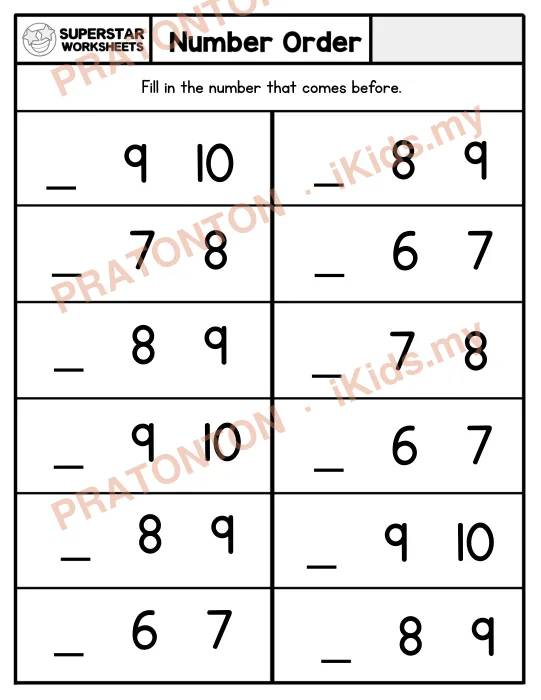 Pratonton muka 1 lembaran Latihan Matematik Tahun 1 — Matematik Tahun 1