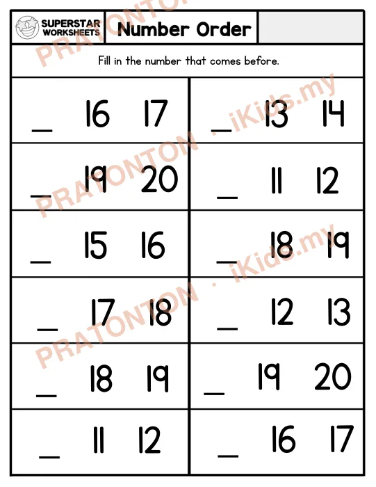 Pratonton muka 1 lembaran Latihan Matematik Tahun 1 — Matematik Tahun 1