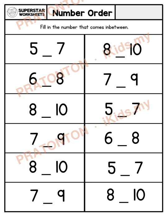 Pratonton muka 1 lembaran Latihan Matematik Tahun 1 — Matematik Tahun 1