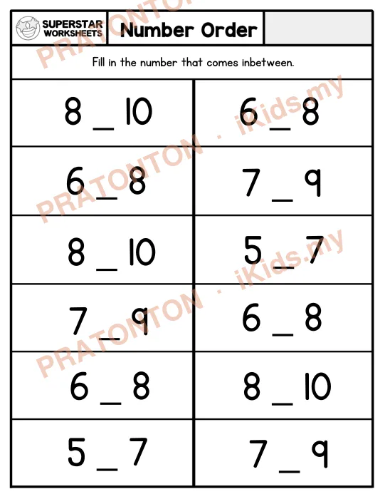 Pratonton muka 1 lembaran Latihan Matematik Tahun 1 — Matematik Tahun 1