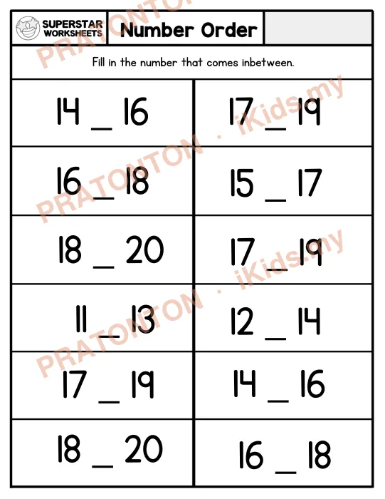 Pratonton muka 1 lembaran Latihan Matematik Tahun 1 — Matematik Tahun 1