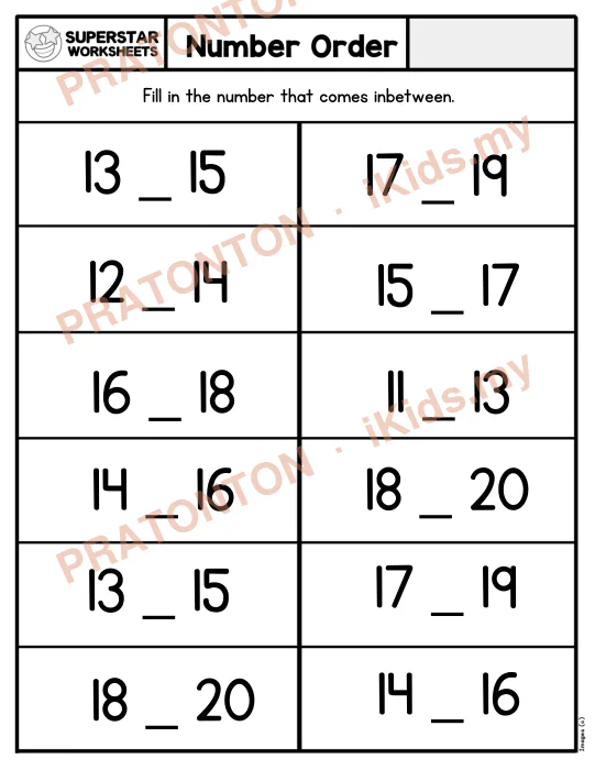 Pratonton muka 1 lembaran Latihan Matematik Tahun 1 — Matematik Tahun 1