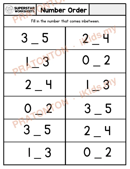 Pratonton muka 1 lembaran Latihan Matematik Tahun 1 — Matematik Tahun 1