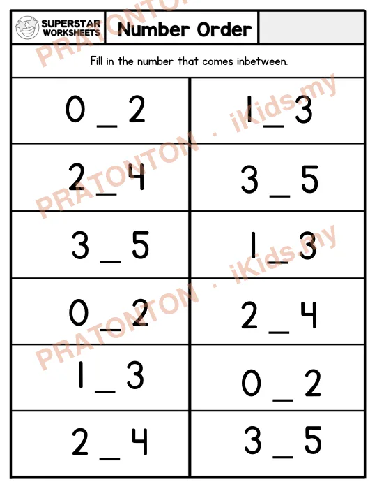 Pratonton muka 1 lembaran Latihan Matematik Tahun 1 — Matematik Tahun 1