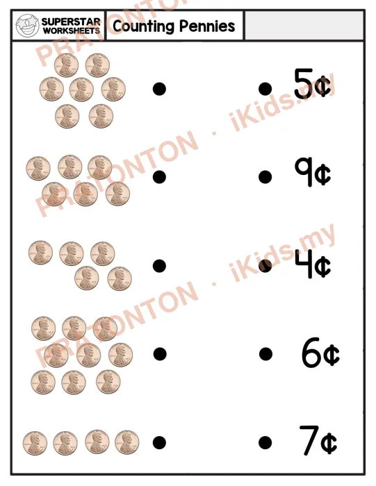 Pratonton muka 1 lembaran Latihan Matematik Tahun 1 — Matematik Tahun 1