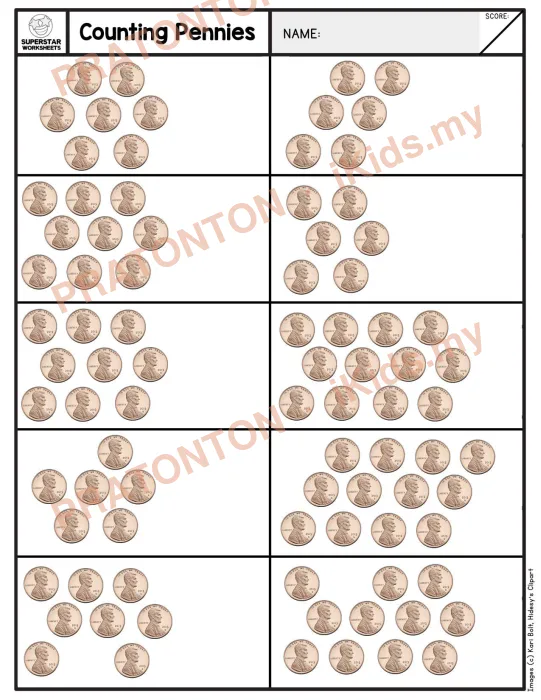 Pratonton muka 1 lembaran Latihan Matematik Tahun 1 — Matematik Tahun 1