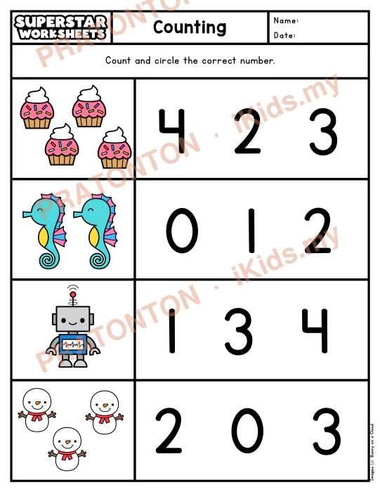 Pratonton muka 1 lembaran Latihan Matematik Tahun 1 — Matematik Tahun 1