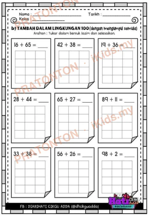 Pratonton muka 1 lembaran Latihan Matematik Tahun 1 — Matematik Tahun 1