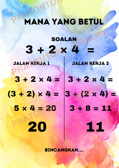 Pratonton muka 3 lembaran Latihan Matematik Tahun 5 — Mana Yang Betul (Operasi Bergabung) — Matematik Tahun 5