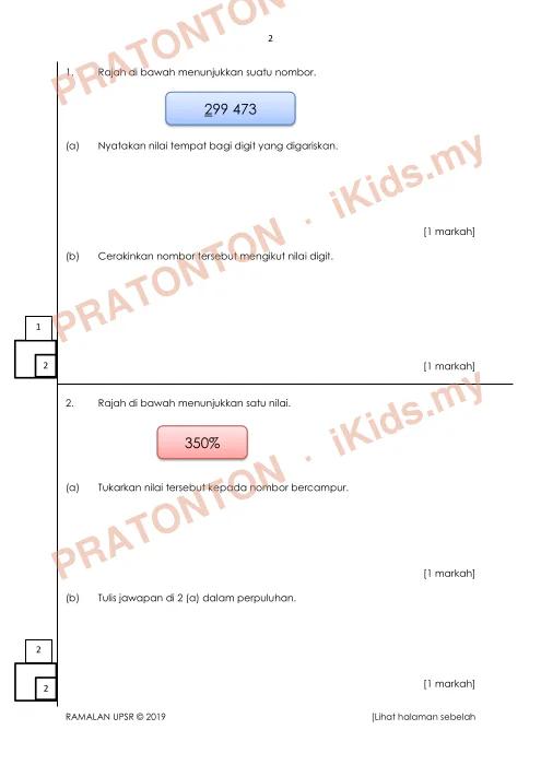 Pratonton muka 1 lembaran Latihan Matematik Tahun 6 4 — Matematik Tahun 6