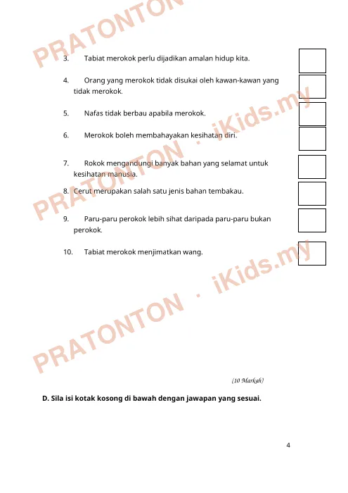 Pratonton muka 3 lembaran Latihan Pendidikan Kesihatan 11 — Pendidikan Kesihatan Tahun 3