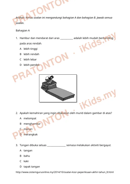 Pratonton muka 1 lembaran Latihan Pendidikan Kesihatan — Pendidikan Kesihatan Tahun 3