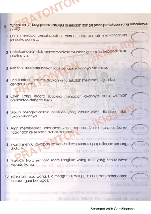 Pratonton muka 1 lembaran Latihan Pendidikan Moral 11 — Pendidikan Moral Tahun 3