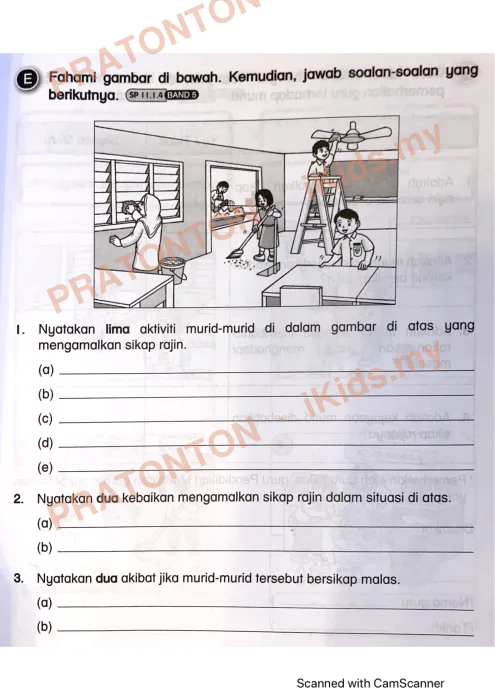 Pratonton muka 1 lembaran Latihan Pendidikan Moral 8 — Pendidikan Moral Tahun 3