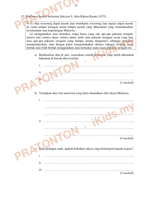 Pratonton muka 15 lembaran Latihan Pendidikan Moral 7 — Pendidikan Moral Tahun 4
