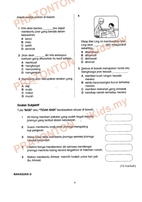 Pratonton muka 4 lembaran Latihan Pendidikan Moral 9 — Pendidikan Moral Tahun 4