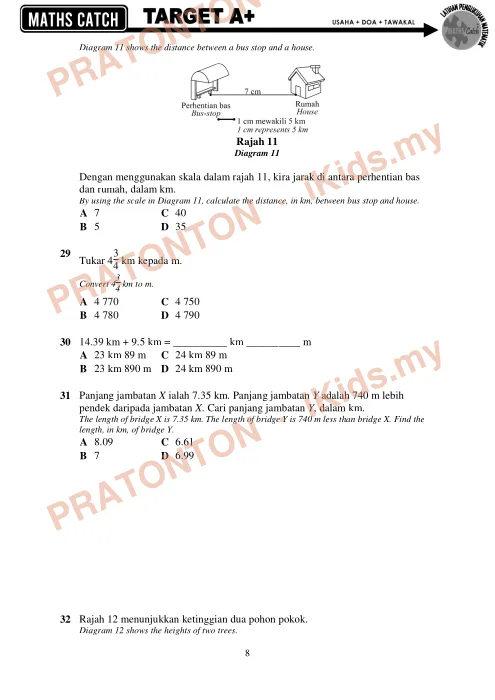 Pratonton muka 8 lembaran Latihan Pengukuhan Topikal Matematik Tahun 5 — Matematik Tahun 5