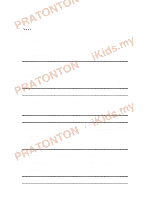 Pratonton muka 2 lembaran Latihan Penulisan Bahagian C — Karangan 80 hingga 120 Patah Perkataan — Bahasa Melayu Tahun 6
