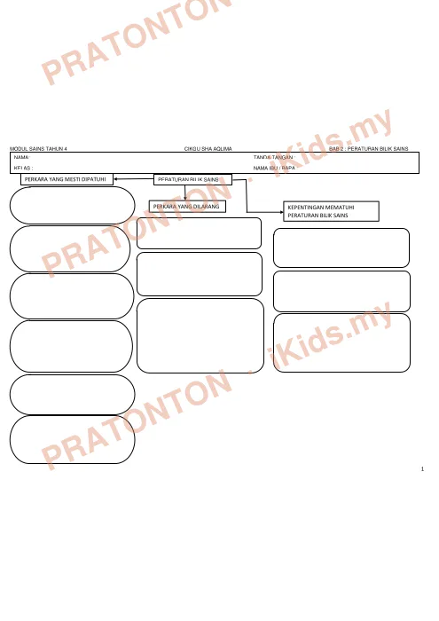 Pratonton muka 1 lembaran Latihan Sains 2 — Sains Tahun 4